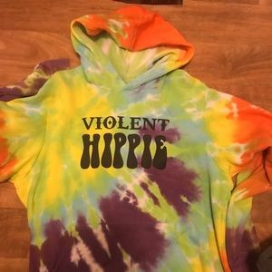 size xl violent hippie hoodie